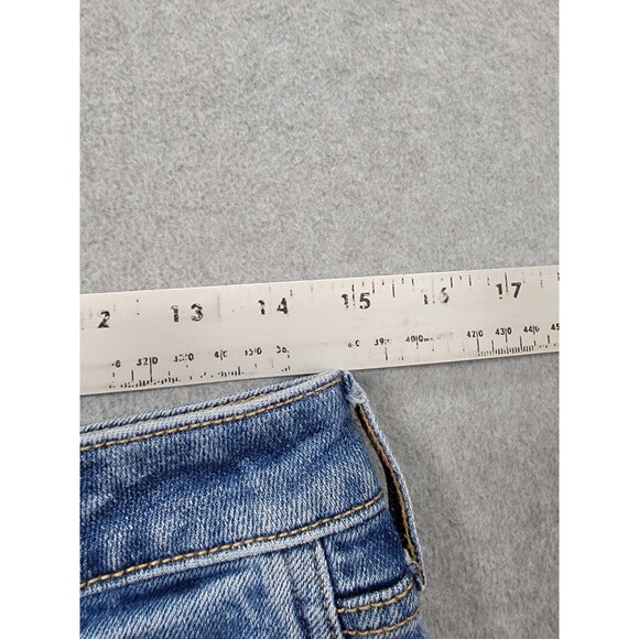 Old Navy Jeans Womens 6 30x25.5 Vintage Flare Cropp Blue High Rise Stretch Boho - Picture 6 of 12